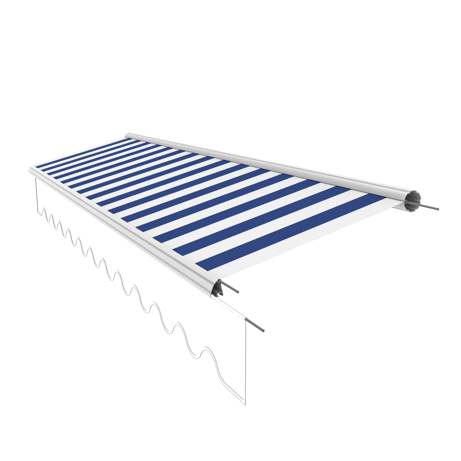 Markisentuch Ersatzstoff 3,5x3 m ohne Volant | PU 280g/m²