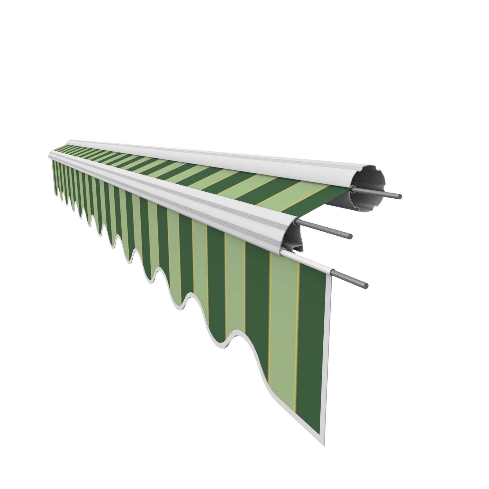 markisen volant ersatz Markisentuch Ersatzstoff 3,5x3m mit Volant