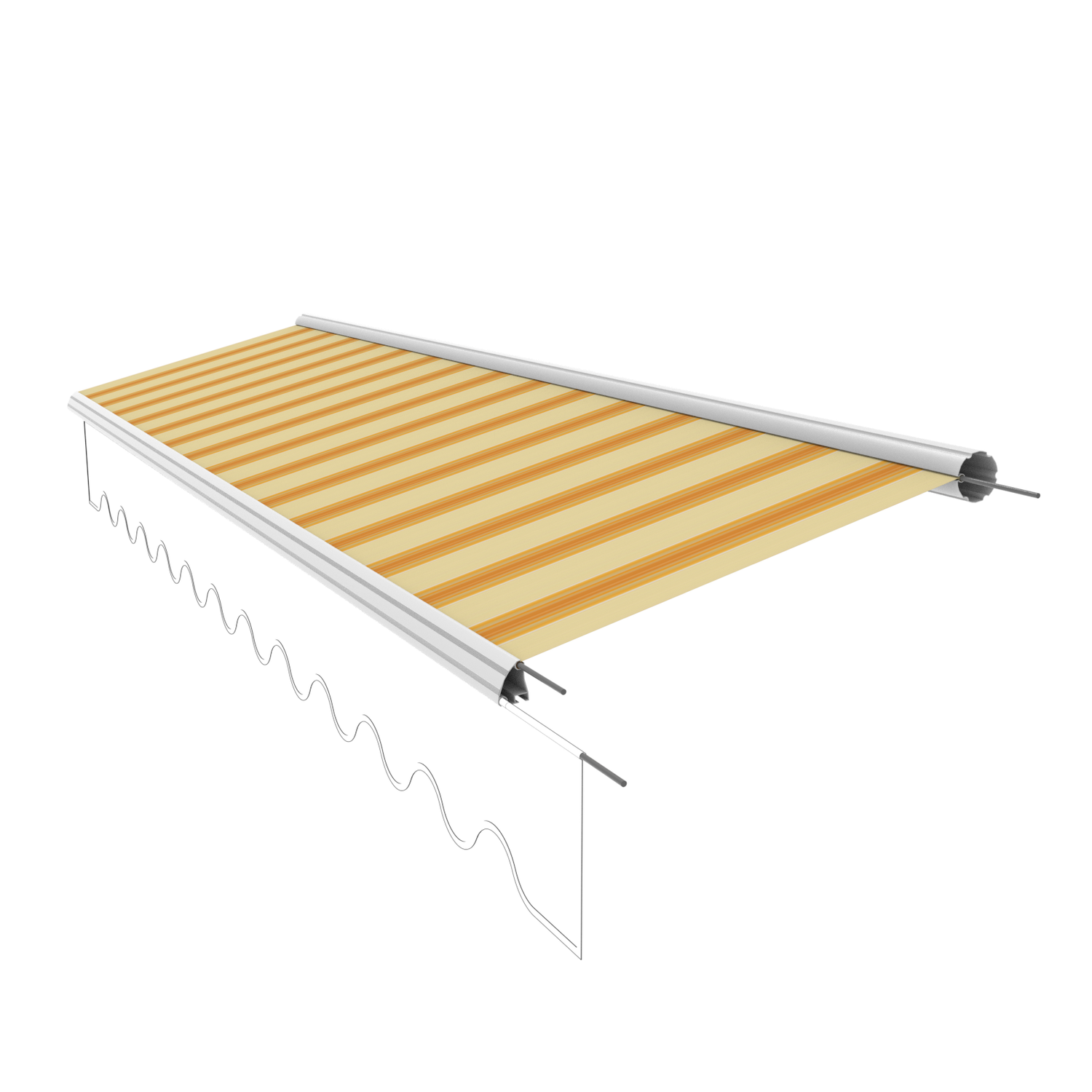 Markisentuch Ersatzstoff 4x2,5 m ohne Volant | PU 280g/m | VANA
