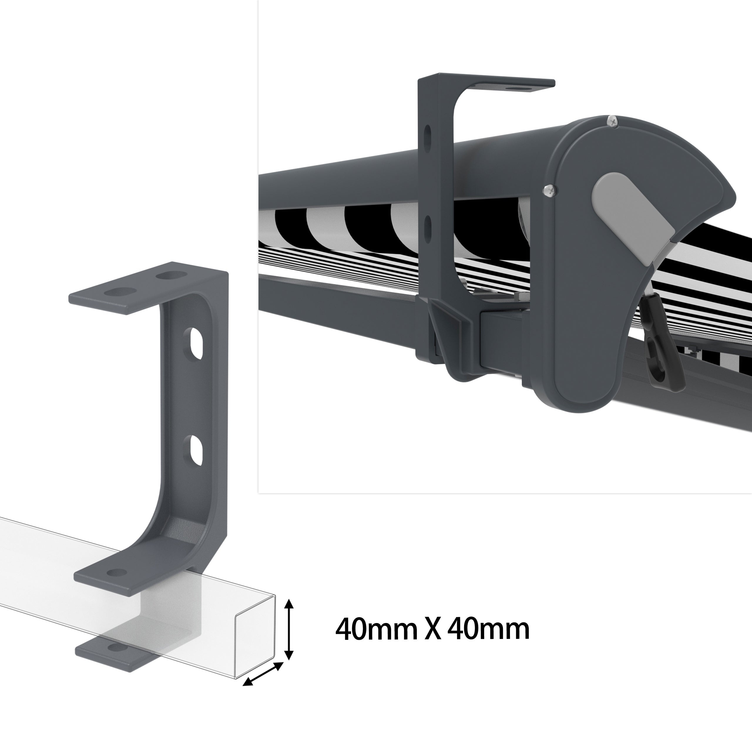 markisen deckenhalterung 40 mm VANA Markisen Kombihalterung Stahl | Wand & Decke